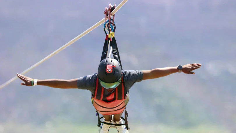Đường trượt zipline này có chiều dài lên tới 3,2 km. Ảnh: OC.