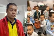 Tỷ phú Từ Ba và một số bé trai được cho là con ông ta. Ảnh: 