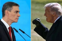 Thủ tướng Tây Ban Nha Pedro Sánchez (trái) công khai bày tỏ không sợ bị trả đũa sau khi ông Trump dọa cắt quan hệ thương mại. Ảnh: Creaders.