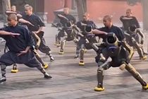 Robot và người cùng luyện võ. Ảnh ETtoday.