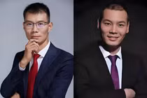 Hai anh em chủ nhân Mixue Trương Hồng Siêu (trái) và Trương Hồng Phủ. Ảnh: Thepaper.