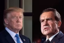 Khảo sát của Viện Gallup cho thấy tỷ lệ không ủng hộ ông Trump đã ở mức ngang với ông Nixon khi xảy ra vụ Watergate, Ảnh: Getty.