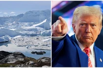 Ông Trump sau khi nhậm chức nhiệm kỳ thứ hai không hề giấu giếm ý đồ muốn thôn tính Greenland bằng mọi cách. Ảnh: Hk01.