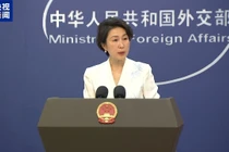 Người phát ngôn Bộ Ngoại giao Trung Quốc Mao Ninh tại cuộc họp báo chiều 8/1. Ảnh: CCTV.