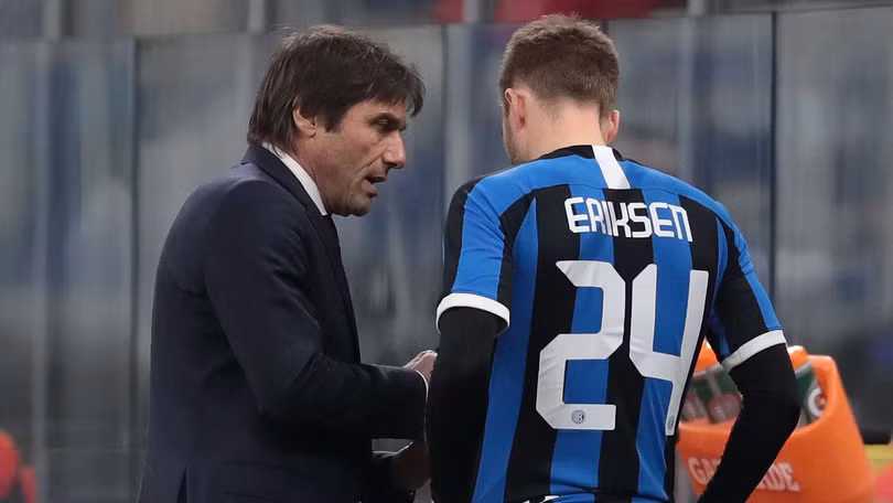 Chủ tịch Inter Milan Steven Zhang nói: "Tôi chắc chắn rằng Antonio Conte là một trong những huấn luyện viên giỏi, ông ấy sẽ sớm giúp Christian Eriksen lấy lại phong độ”. Ảnh CLB