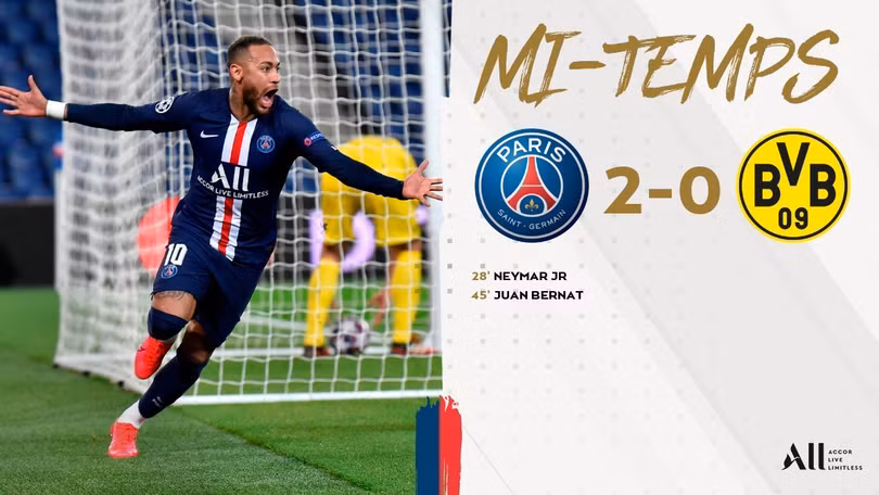 PSG đối mặt với vô vàn khó khăn khi phải chơi trong sân không khán giả, hay bất ngờ vắng chân sút Kylian Mbappe do bệnh viêm họng nhưng vẫn giành thắng lợi 2-0. Ảnh Getty