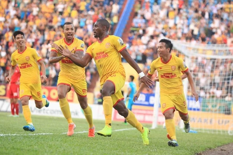 2 ngoại binh Nam Định đã tỏa sáng. Ảnh NĐFC