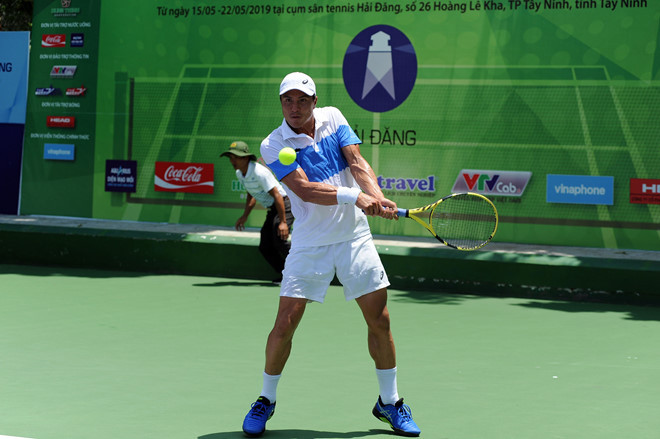 Daniel đang có thứ hạng 340 trên bảng xếp hạng của ATP, hạt giống số 1 ở nội dung đơn nam. Ảnh Nguyễn.