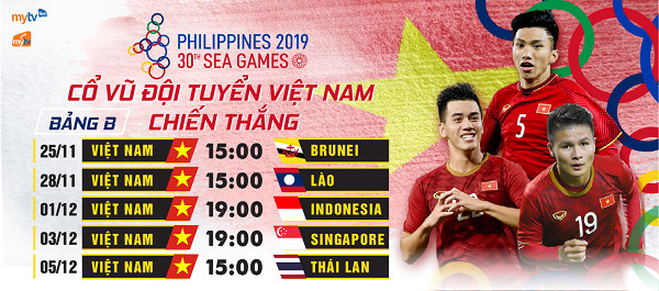 Lịch thi đấu của U22 Việt Nam tại SEA Games 30. Ảnh VTV