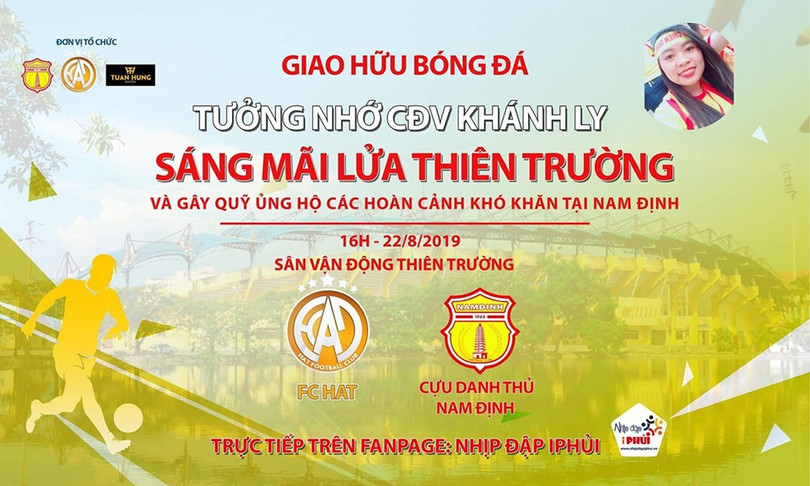 Trận đấu gây quỹ chiều 22/8/2019 dự báo sẽ có rất nhiều người tham gia. Ảnh NĐFC.