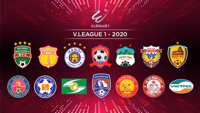 14 đội tham dự V.League 2020. Ảnh VPF