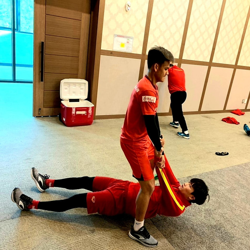 Các hoạt động của các cầu thủ Việt Nam đều được đối thủ cập nhật. Ảnh VFF