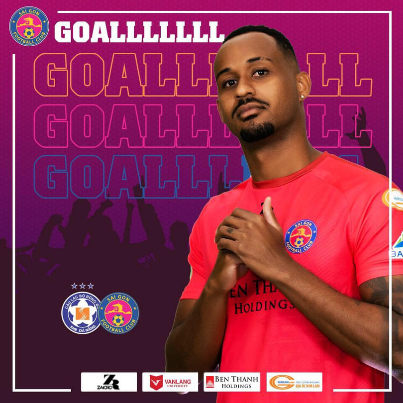 Pedro Paulo (Sài Gòn) đã có 2 bàn thắng tại mùa giải này. Ảnh SGFC