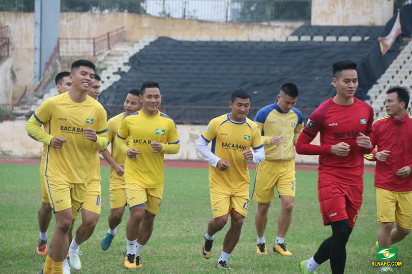 Hai mùa giải, SLNA đã đôn 10 cầu thủ lên đội 1, nhưng liệu rồi ai được sẽ đá chính? Ảnh SLNAFC