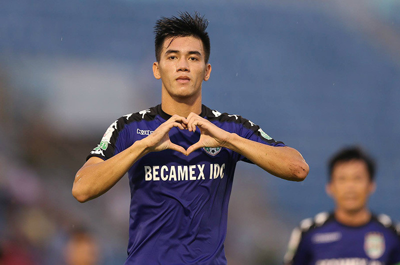 Tiến Linh (B.Bình Dương) sẽ là trụ cột hàng công U22 VN tại SEA Games 30. Ảnh CLB.