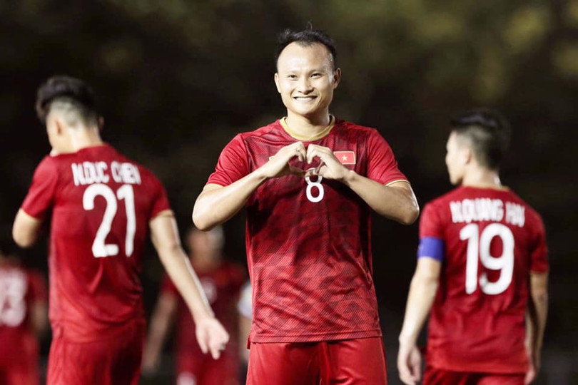 Với bàn thắng vào lưới U22 Lào thì anh cùng Anh Đức, cầu thủ vừa rời đội tuyển là những số ít cầu thủ Việt Nam ghi bàn thắng ở 3 kỳ SEA Games tham dự. Ảnh FBNV