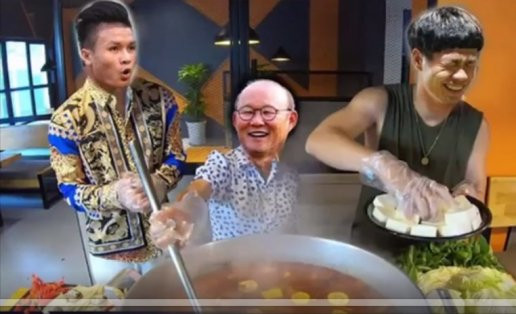 Ông Park và các học trò đã làm cho món lẩu Thái có cả vị cay, lẫn đẳng (ảnh họa sĩ T.Thắng)