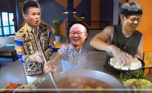 Ông Park và các học trò đã làm cho món lẩu Thái có cả vị cay, lẫn đẳng (ảnh họa sĩ T.Thắng)