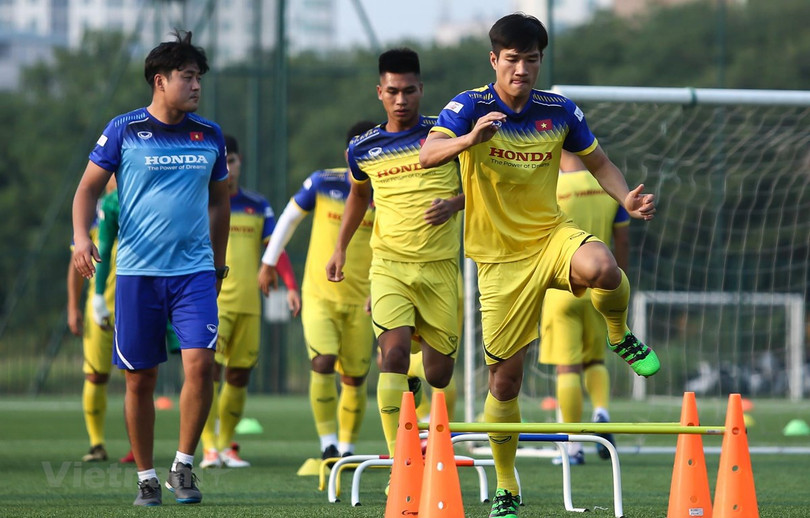 U22 Việt Nam nín thở chờ bác sĩ Choi Ju-young ảnh 2 U22 Việ Nam vẫn miệt mài tập luyện với mục tiêu săn vàng. Ảnh VPF