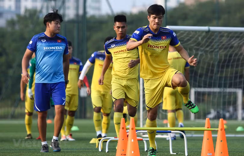 U22 Việt Nam nín thở chờ bác sĩ Choi Ju-young ảnh 2 U22 Việ Nam vẫn miệt mài tập luyện với mục tiêu săn vàng. Ảnh VPF