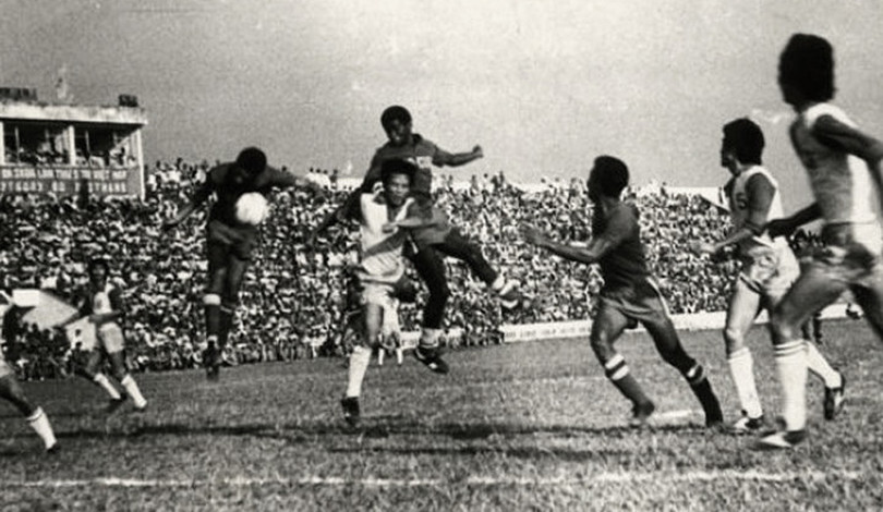 Bàn thắng của trung phong TCĐS Mai Đức Chung. Ảnh tư liệu