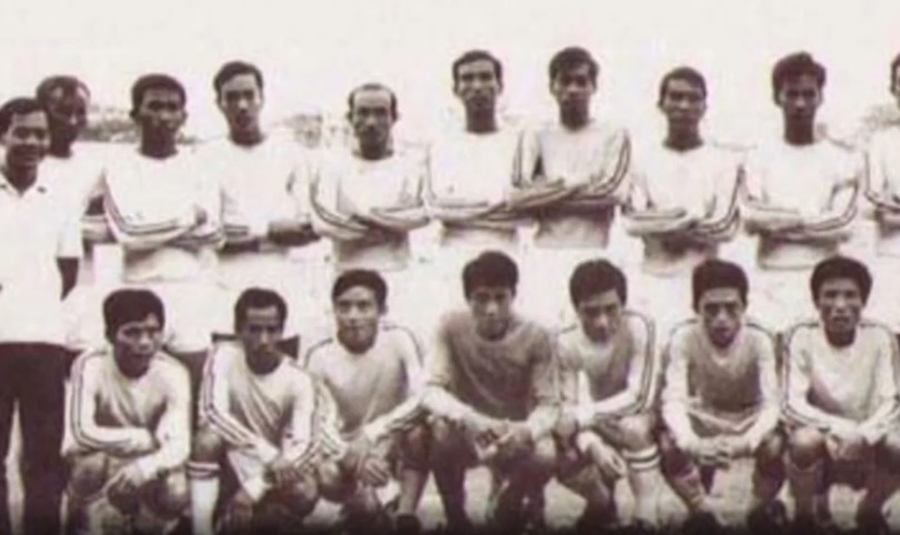 Đội Cảng Sài Gòn tham dự trận cầu lịch sử cách đây gần 45 năm. Ảnh: Tư liệu