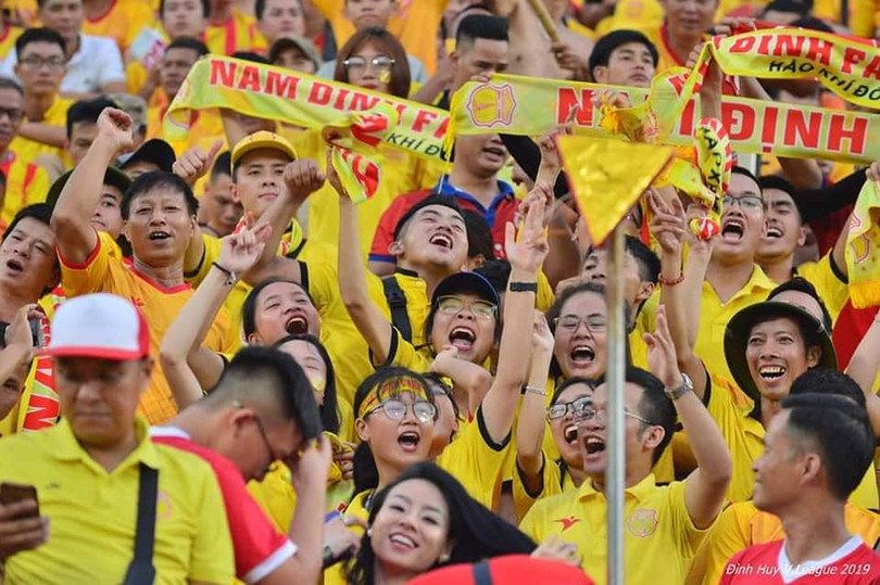 Sẽ có khoảng 3.000 cđv Nam Định có mặt ở sân Hàng Đẫy. Ảnh NĐFC