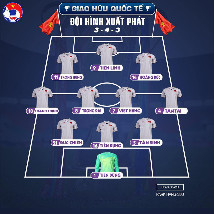 Tỏa sáng ở vị trí trung phong U22 VN. Ảnh VFF.