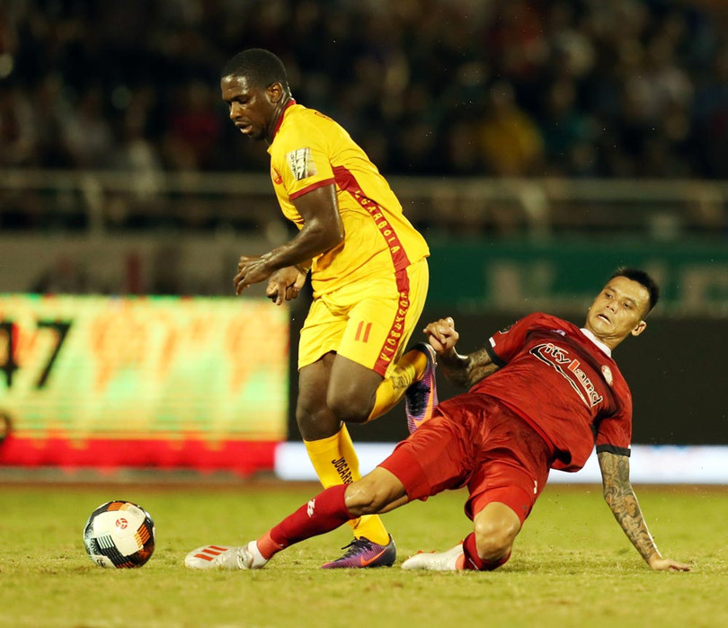 Vòng 15: Dự báo S.Khánh Hòa lâm nguy, tốp trên bứt phá ảnh 1 Rimario đã trở lại sau án treo giò khiến hàng công Thanh Hóa mạnh lên rất nhiều. Ảnh VPF