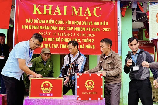 Cử tri Đà Nẵng bỏ phiếu bầu cử Đại biểu Quốc hội khóa XVI và đại biểu Hội đồng nhân dân các cấp nhiệm kỳ 2026-2031.