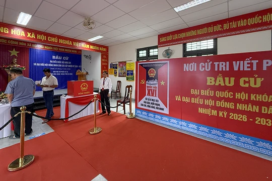 Tổng số cử tri tham gia bỏ phiếu bầu đại biểu Quốc hội khóa XVI tại TP Đà Nẵng và đại biểu HĐND TP khóa XI nhiệm kỳ 2026 - 2031 đạt tỷ lệ 99,9%.