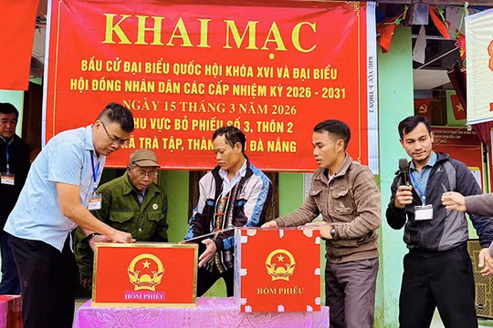 Cử tri Đà Nẵng bỏ phiếu bầu cử Đại biểu Quốc hội khóa XVI và đại biểu Hội đồng nhân dân các cấp nhiệm kỳ 2026-2031.