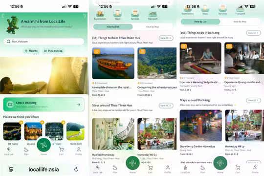 Giao diện ứng dụng LocalLife.Asia. Ảnh XM.
