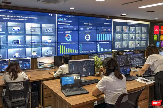 Một góc Trung tâm điều hành thông minh IOC Đà Nẵng.
