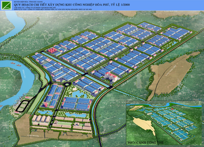 Phối cảnh KCN Hòa Phú mà Vinaconex góp vốn đầu tư cùng thành viên Phú Mỹ Group (Nguồn: Ban quản lý các KCN tỉnh Bắc Giang) Phối cảnh KCN Hòa Phú mà Vinaconex góp vốn đầu tư cùng thành viên Phú Mỹ Group (Nguồn: Ban quản lý các KCN tỉnh Bắc Giang)
