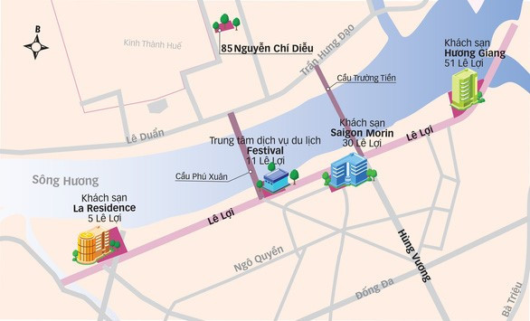 CTCP Du lịch Hương Giang sở hữu nhiều khách sạn, khu "đất vàng" có vị trí đắc địa tại tỉnh Thừa Thiên Huế (Ảnh: tuoitre.vn)