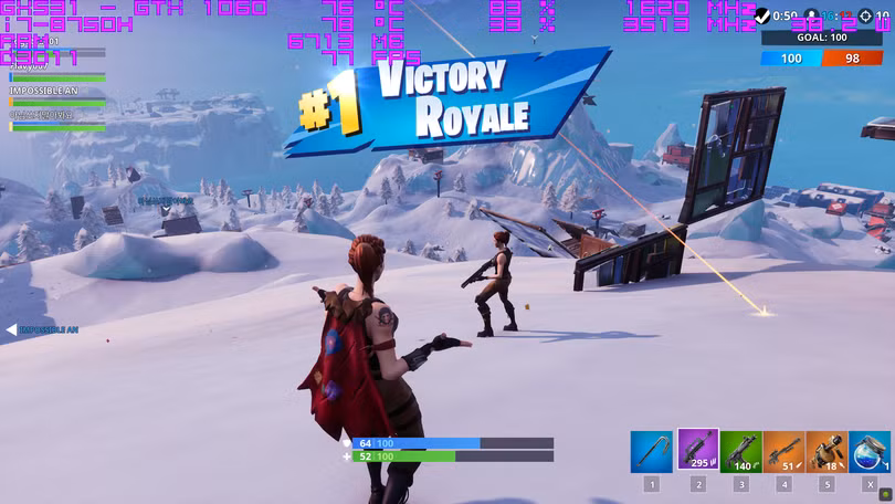 Thử nghiệm tựa game Fortnite trên ROG Zephyrus S