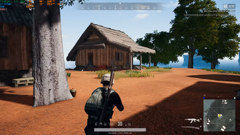 Thử nghiệm tựa game PUBG trên TUF FX505