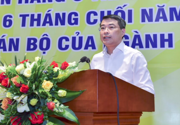 Thống đốc NHNN Lê Minh Hưng phát biểu tại Hội nghị (Ảnh: SBV)