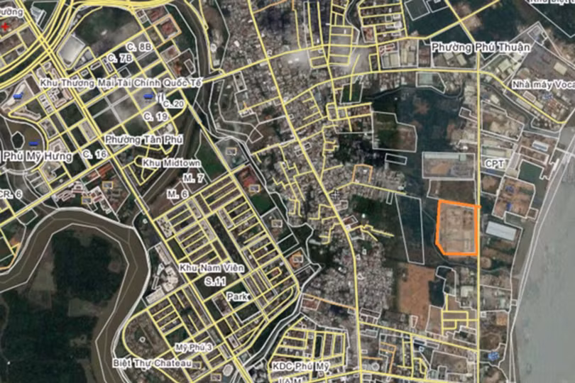 Vị trí dự án Khu dân cư và thương mại hỗn hợp Khải Vy. (Ảnh: Internet)