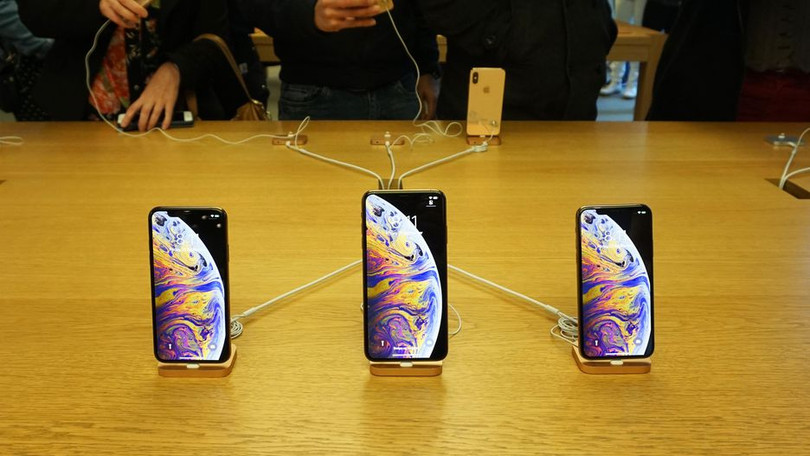 iPhone Xs, iPhone Xs Max và iPhone Xr tại Apple Store ở Sydney. Ảnh: CNET
