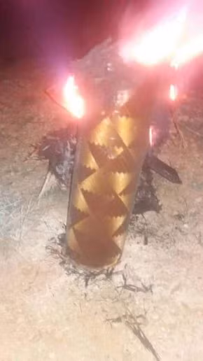 Những tên lửa bị bắn hạ trên vùng nông thôn Damascus. Ảnh Masdar News Những tên lửa bị bắn hạ trên vùng nông thôn Damascus. Ảnh Masdar News