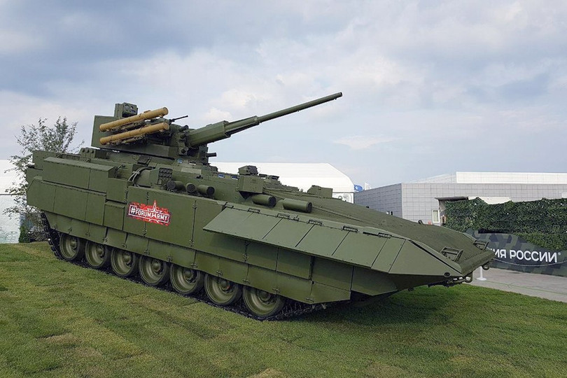 Xe bộ binh chiến đấu T-15 Armata. Ảnh Russian Gazeta Xe bộ binh chiến đấu T-15 Armata. Ảnh Russian Gazeta