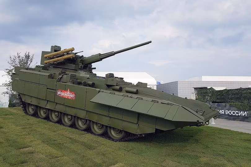 Xe bộ binh chiến đấu T-15 Armata. Ảnh Russian Gazeta Xe bộ binh chiến đấu T-15 Armata. Ảnh Russian Gazeta