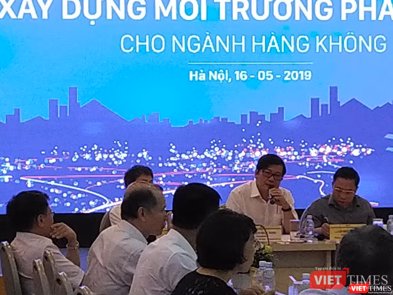 Ông Phạm Ngọc Minh - Chủ tịch Hiệp hội hàng không Việt Nam - tham gia thảo luận (Ảnh: P.D)