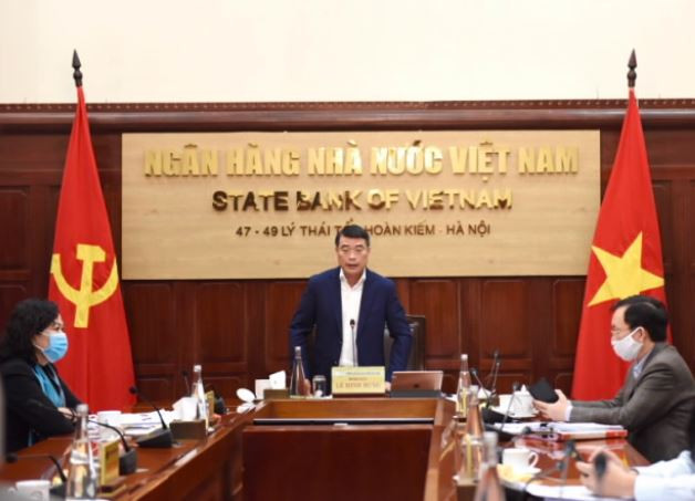Thống đốc NHNN Lê Minh Hưng phát biểu chỉ đạo tại hội nghị (Ảnh: sbv.gov.vn)
