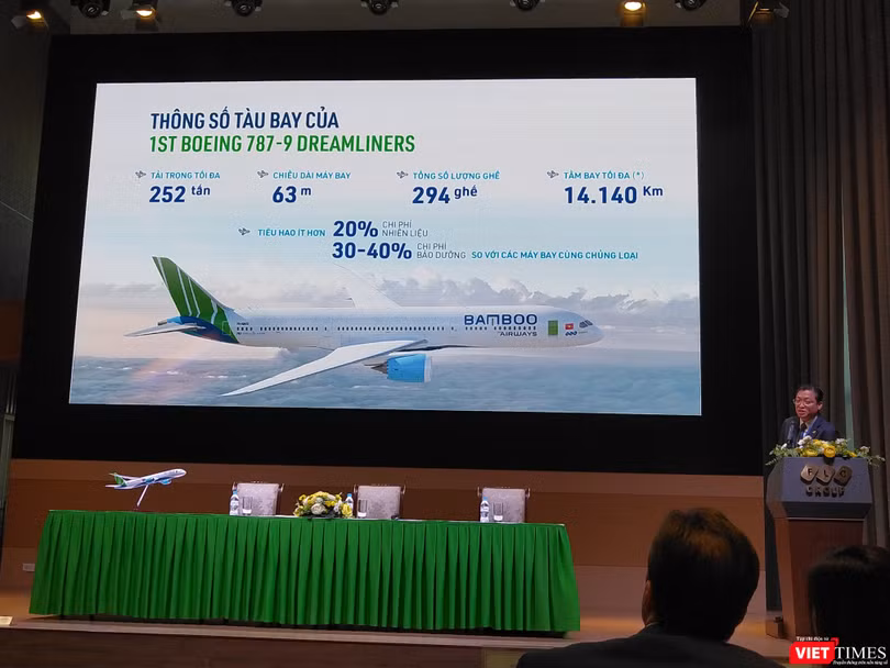Thông số tàu bay Boeing 787-9 Dreamliner của Bamboo Airways