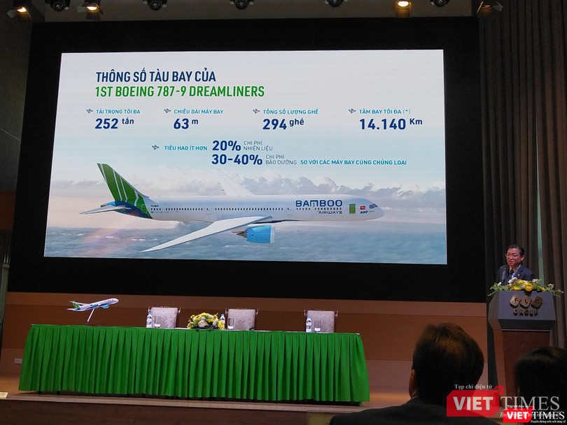 Thông số tàu bay Boeing 787-9 Dreamliner của Bamboo Airways