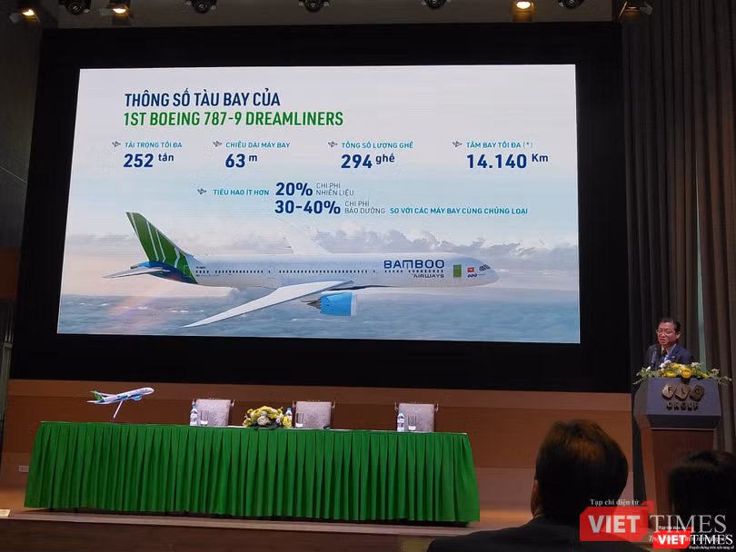 Thông số tàu bay Boeing 787-9 Dreamliner của Bamboo Airways Thông số tàu bay Boeing 787-9 Dreamliner của Bamboo Airways