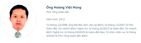 Phó TGĐ BIDV Hoàng Việt Hùng (Nguồn: BIDV)